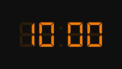 Countdown 10 - 0, Orange LCD Stock Footage 98247005