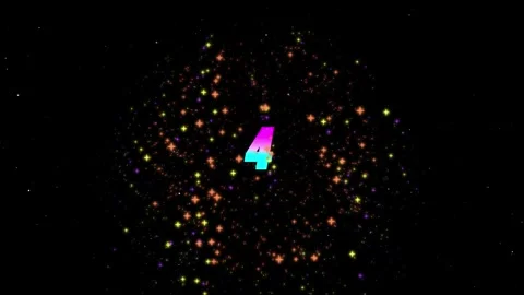 Countdown 10 to 0 Seconds with Fireworks Stock-Footage 305127274