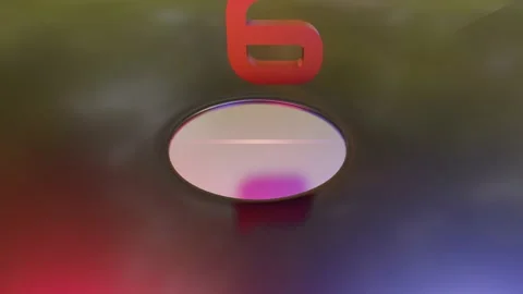 Countdown from 10 to 0. Three-dimensional red numbers falling into the opening h 動画素材 158150159