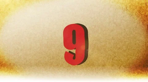 Countdown 10-0 vintage Video stock 48018419