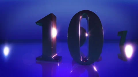 Countdown 10-1 3D(Blue) Video stock 51276994