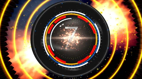 Countdown from 10 to 1 on background of animation Stock Footage 46735969
