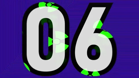 Countdown from 10 to 1 different illustrations throughout the process Stock Footage 279529945