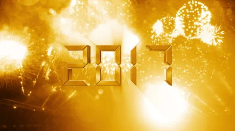 Countdown 10 to 1 finals 2017 happy new year orange Stock Footage 68887767