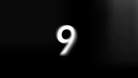 Countdown from 10 to 1 h264 1920x1080 HD on black Stock Footage 79743177