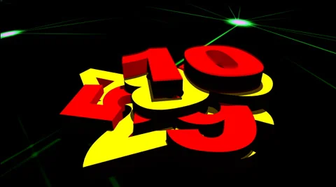 Countdown from 10 to 1 at the laser  background Stock Footage 34433825