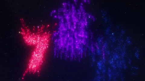 Countdown from 10 with Numbers made of Fireworks and Beautiful Fireworks Display Stock Footage 226857357
