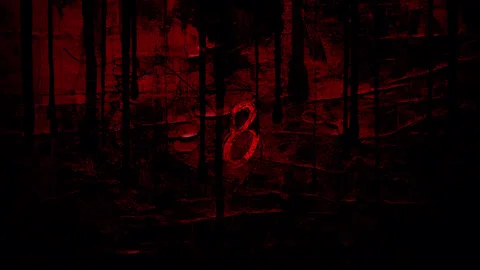 Countdown 10 second horror movie film halloween scary blood animation background Vidéo 285217392