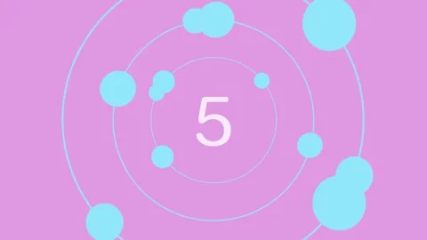 Countdown 10 seconds Circle Blue and Pink Stock Footage 240893418