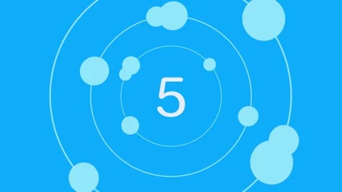 Countdown 10 seconds Circle Blue 動画素材 240893470