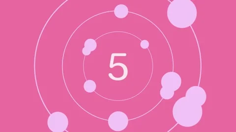 Countdown 10 seconds Circle Pink and Red Stock Footage 240893346