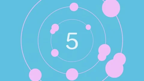 Countdown 10 seconds Circle Pink and Blue Stock Footage 240893826