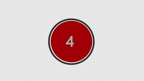 Countdown 10 seconds circle timer concept Loop 3d animation with Alpha Channe Stock Footage 304021379