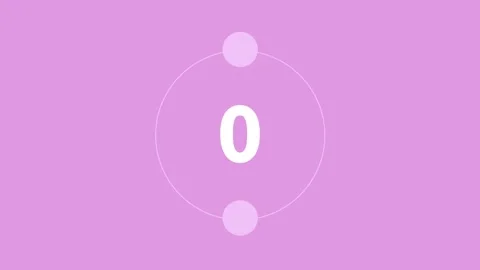 Countdown 10 seconds Go Around Circle Pink Stock Footage 240893634
