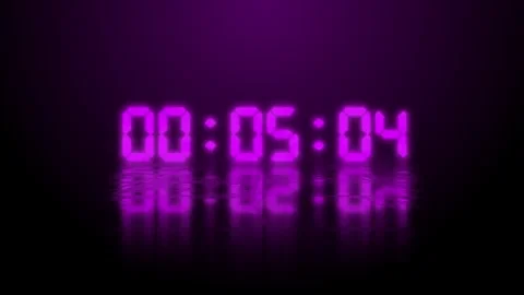 Countdown 10 seconds Reflection Ver3 Purple 動画素材 240900269