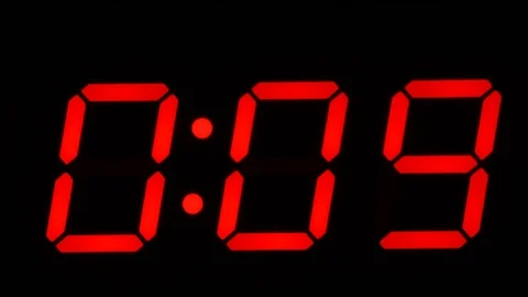 Countdown from 10 to zero on electrical device beeping when timer ends Stock Footage 110836956