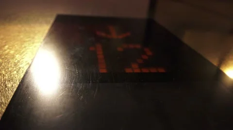 Countdown From 13 Elevator Floor Panel 4K Stock-Footage 43299422