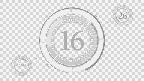 Countdown 20 to 0 to start with alpha Stock Footage 238006943