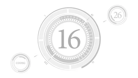 Countdown from 20 to 0 to start on white background Stock Footage 238000040