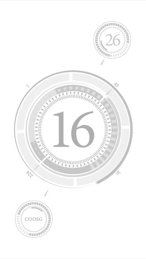 Countdown from 20 to zero on black 9x16 Stock Footage 238007541