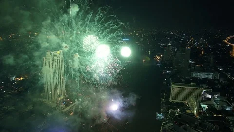 Countdown 2018 Bangkok Thailand Stock Footage 84020344
