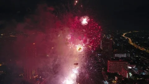 Countdown 2018 Bangkok Thailand Stock Footage 84022752
