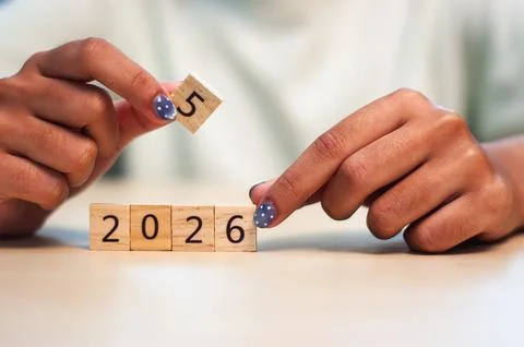 Countdown to 2026 creative calendar event home office digital content inspi.. Stock Photos