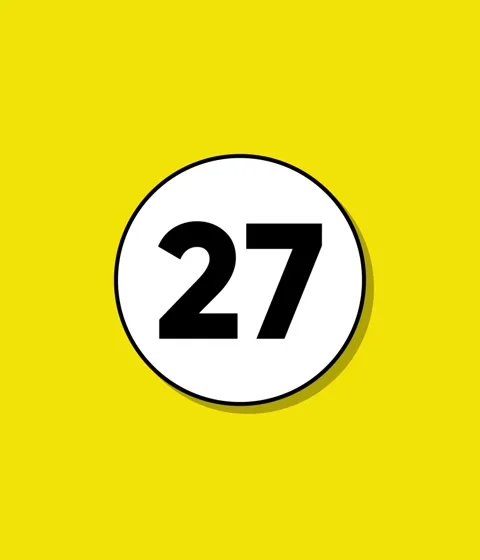 Countdown 27 with numbers animation, appearing on white circle background w.. Stock Footage 332396418
