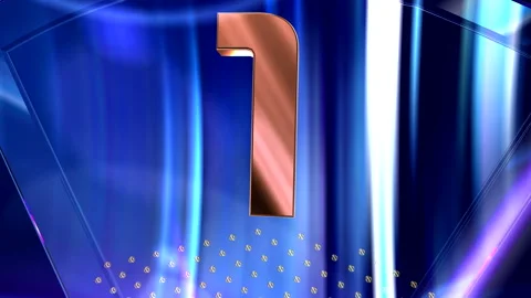 Countdown 3-1. Central circle and three petals with numbers Stock Footage 248693897