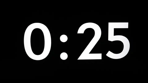 Countdown 30 Seconds On Black Background. Видео 168768728