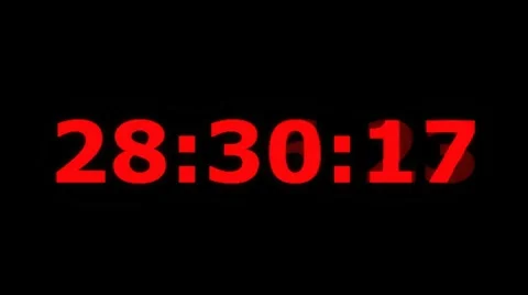 Countdown 30 seconds red flash Stock Footage 8765129