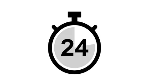 Countdown 30 seconds with stopwatch animation on white background. Stock Footage 312158584