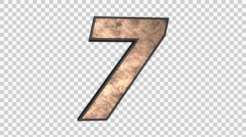 Countdown 3D-Numbers Bronse + alpha Stock Footage 55450365