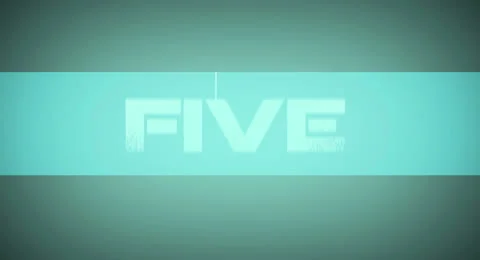 Countdown from 5-0 Stock Footage 26518662