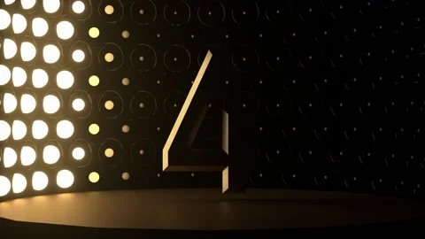 Countdown 5 to 1 in front of lighting led bulb movement Stock Footage 160540537