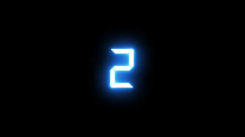 Countdown 54321 Go neon animation Isolated on Black Background Stock Footage 321194074