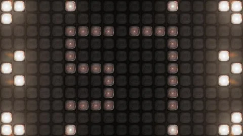 Countdown from 59 to 0 VJ Blinking Lights  Stock Footage 248211564