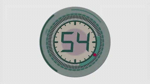 Countdown from 60 sec to 0 Stock Footage 249609334