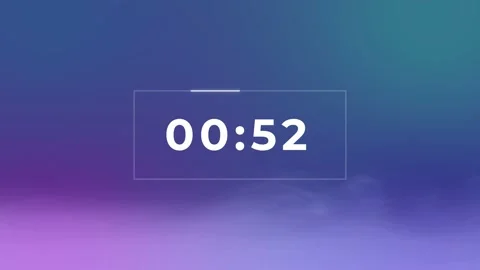 Countdown 60 second on colorful background with smoke on the floor. Stock-Footage 148218575