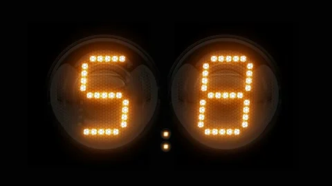 Countdown 60 seconds. 1 minute. Stock Footage 145334146