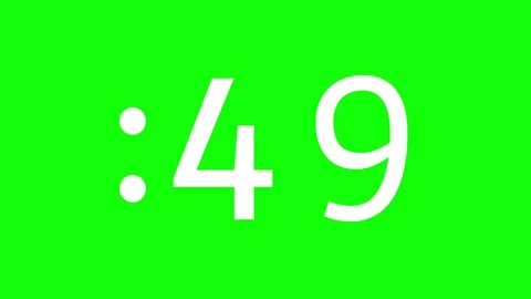 Countdown 60 Secs displays a timer counting down minutes Stock Footage 292588777