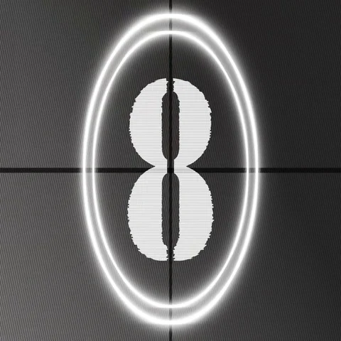 Countdown 9 to 0 Black White Orange Stock-Footage 69597313