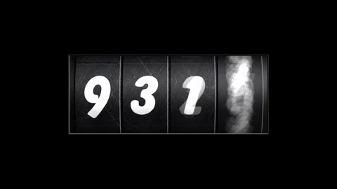 Countdown from 9999 to 0 Stock Footage 101944501
