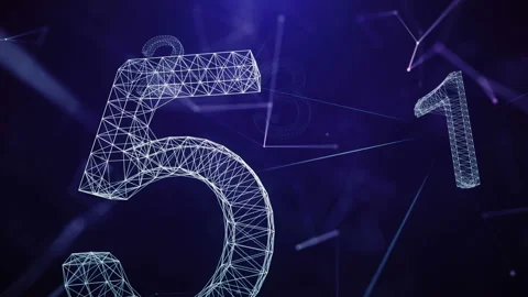 Countdown abstract connection network. Stock Footage 100908987