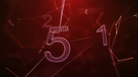 Countdown abstract connection network.Looping animation. Stock Footage 100909044
