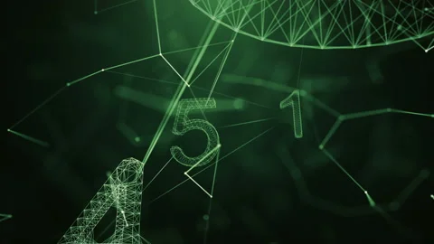 Countdown abstract connection network.Looping animation. Video stock 100909121