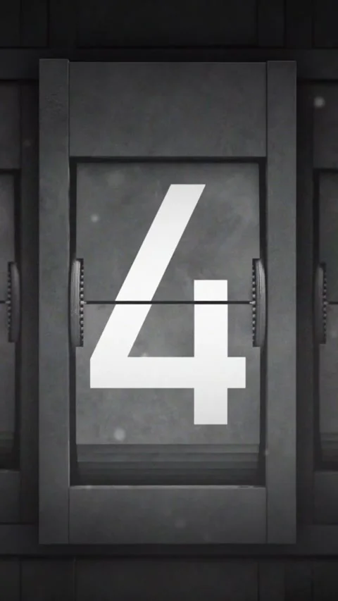 Countdown With Airport Split Flap Letters Video stock 332777953