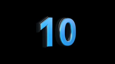 Countdown With Alpha Stock Footage 24901064