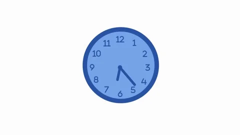 Countdown Analog Clock Animation, Animated Countdown Clock Isolated 스톡 동영상 309964160