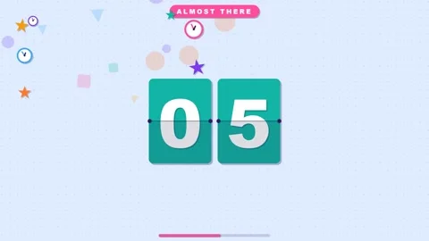 Countdown and Geometric Animation Sequence Stock Footage 347896678